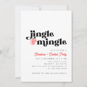Jingle Mingle Moderne Kerstmis Cocktail Party Kaart (Voorkant)