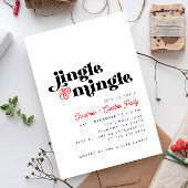 Jingle Mingle Moderne Kerstmis Cocktail Party Kaart