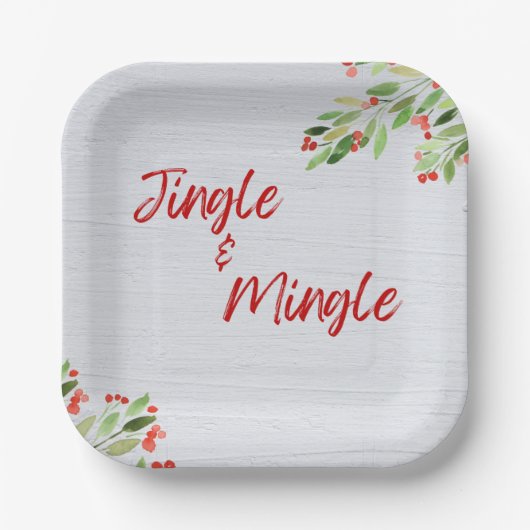 Jingle & Mingle Paper Borden Papieren Bordje (Voorkant)