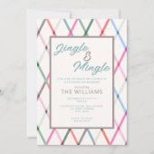 Jingle Mingle Pastel geruit patroon Kerstmis Kaart (Voorkant)