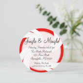 Jingle & Mingle Peppermint-kerstuitnodiging Kaart (Staand voorkant)