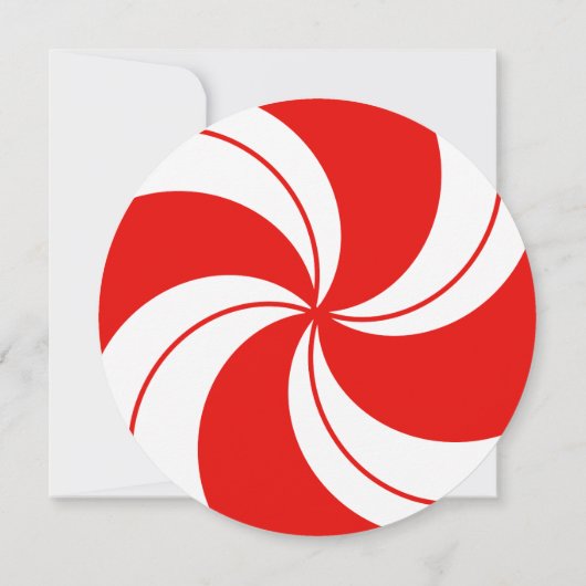 Jingle & Mingle Peppermint-kerstuitnodiging Kaart (Achterkant)