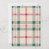 Jingle & Mingle Plaid Holiday Party Invitation Kaart (Achterkant)