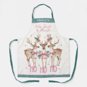 Jingle Mingle Rendier Geschenk met eigen naam Schort (Voorkant)