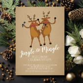Jingle & Mingle Rendier Vakantie Party uitnodiging