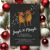 Jingle & Mingle Rendier Vakantie Party uitnodiging