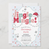 Jingle Mingle Retro Kerstfeest Kaart (Voorkant)
