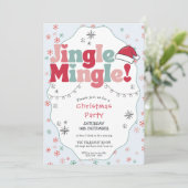 Jingle Mingle Retro Kerstfeest Kaart (Staand voorkant)