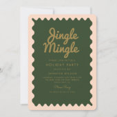 Jingle Mingle Retro Kerstvakantie feest Kaart (Voorkant)