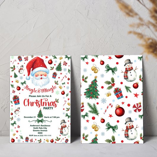 Jingle & Mingle Schattige Kerstfeest Kaart