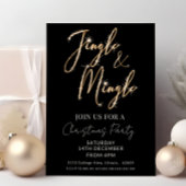 Jingle & Mingle Sparkle Script Black Christmas Kaart