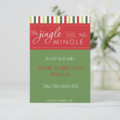 Jingle & Mingle! Uitnodiging voor kerstfeest (Staand voorkant)