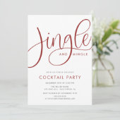 Jingle & Mingle Vakantie Cocktail Party Kaart (Staand voorkant)