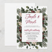 Jingle & Mingle Vakantie Kerstfeest Kaart (Voorkant / Achterkant)