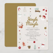 Jingle Mingle Vrolijk Kerstfeest Kaart (Voorkant / Achterkant)