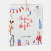 Jingle & Mingle waterverf Kerst Keramisch Ornament (Rechts)