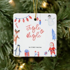 Jingle & Mingle waterverf Kerst Keramisch Ornament