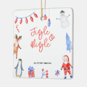 Jingle & Mingle waterverf Kerst Keramisch Ornament (Links)