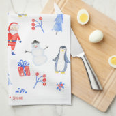 Jingle & Mingle waterverf Kerst Theedoek (Quarter Fold)