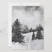 Jingle & Mingle Waterverf Woodland Party Invite Kaart (Achterkant)