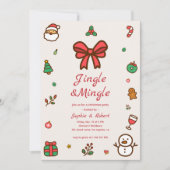 Jingle & Mingle Whimsy Doodle Lijst Kerstfeest Kaart (Voorkant)