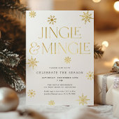 Jingle & Mingle White Gold Snowflakes Vakantie Kaart