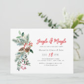 Jingle & Mingle winter gebladerte kerstfeest Kaart (Staand voorkant)