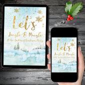 Jingle & MIngle Winter Woodland Party Invite Kaart