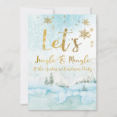 Jingle & MIngle Winter Woodland Party Invite Kaart (Voorkant)