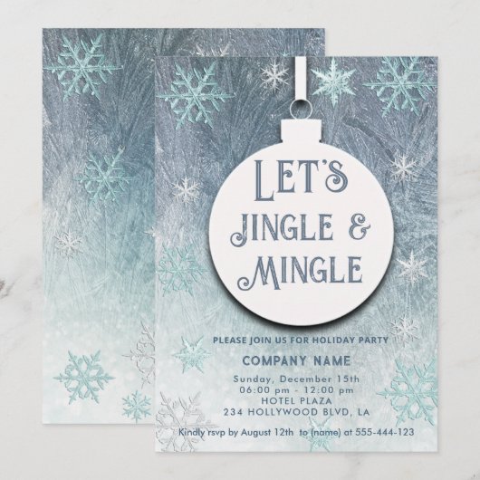 Jingle & Mingle winterwonderland vakantiefeest Kaart (Voorkant / Achterkant)