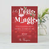 Jingle Mingle Xmas Vakantie Seizoen Kerstfeest Kaart (Staand voorkant)