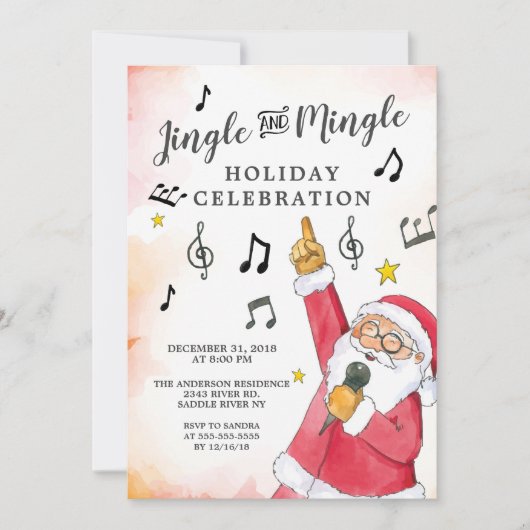 Jingle Mingle zingt kerstfeest Kaart (Voorkant)
