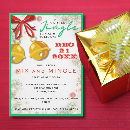 Jingle Mix en Mingle Kerstvakantie Kaart