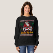 Jingle My Balls Santa Claus Ugly KerstSweater Trui (Voorkant volledig)