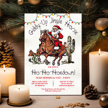 Jingle Paard Santa Vakantie Kerstmis Hoedown Party