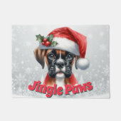 Jingle Paws and Boxer Dog Joy  Deurmat (Voorkant)
