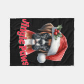 Jingle Paws And Boxer Dog Joy T Shirt  Fleece Deken (Voorkant (Horizontaal))
