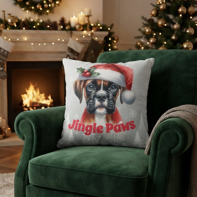 Jingle Paws Boxer Hond  Kussen (Creator heeft geüpload)
