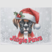 Jingle Paws Boxer Hond Tissuepapier (Voorkant)