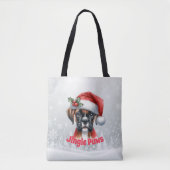 Jingle Paws Boxer Hond Tote Bag (Voorkant)