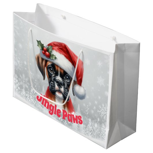 Jingle Paws en Boxer Dog Joy Groot Cadeauzakje (Voorkant Gekanteld)