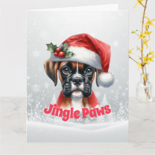 Jingle Paws en Boxer Dog Joy Kaart