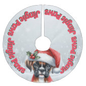 Jingle Paws en Boxer Dog Joy Kerstboom Rok (Voorkant)