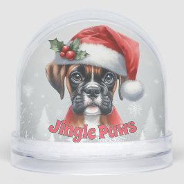 Jingle Paws en Boxer Dog Joy Sneeuwbol