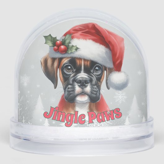 Jingle Paws en Boxer Dog Joy Sneeuwbol (Voorkant)