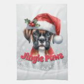 Jingle Paws en Boxer Dog Joy Theedoek (Verticaal)