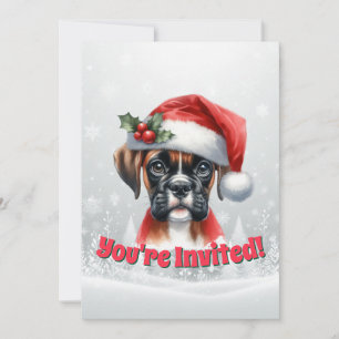 Jingle Paws en Boxer Dog Joy Vakantiefeest Kaart