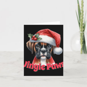 Jingle Paws En Boxer Hond Joy T Shirt Kaart