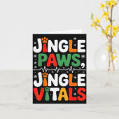 Jingle Paws Jingle Vitals Funny Vet Nurse Xmas  Kaart (Gele Bloem)
