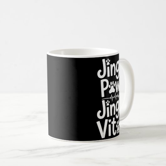 Jingle Paws Jingle Vitals Funny Vet Nurse Xmas Koffiemok (Voorkant rechts)